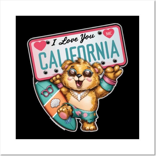 I Love You California Wall Art by Coolthings